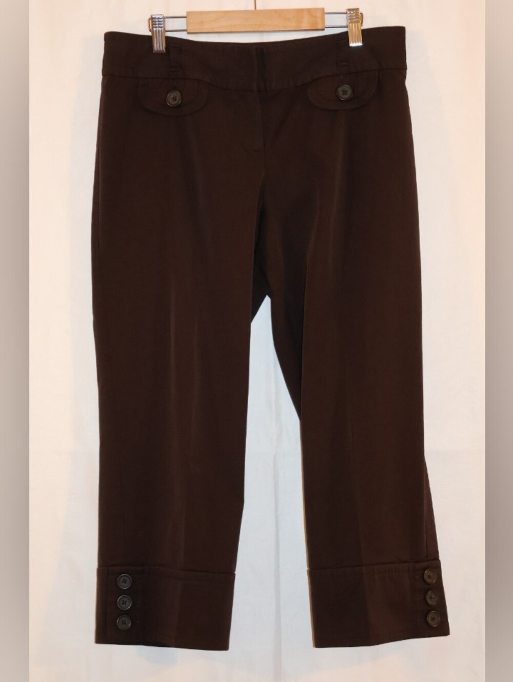 LOFT Ann Taylor Marisa Fit Chocolate Brown Dressy Capri Pants.